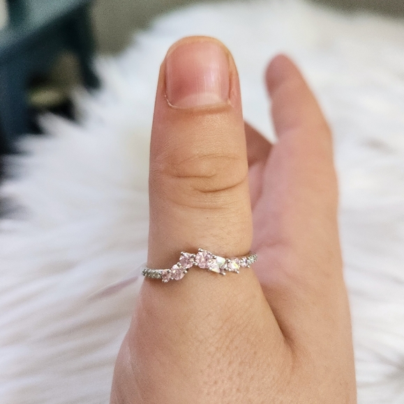 NWT Bomb Party Rose Quartz Cubic Zirconia .925 Sterling Silver Ring - Size 11 - Picture 10 of 10